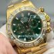 PPM Super Clone Rolex 4801 Daytona Baguette Diamond Yellow Gold Green Face Watch (3)_th.jpg